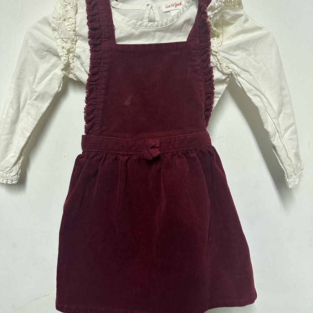 Cat & Jack Burgundy Corduroy Dress